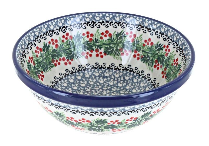 Blue Rose Polish Pottery Evergreen Magic Cereal/Soup Bowl