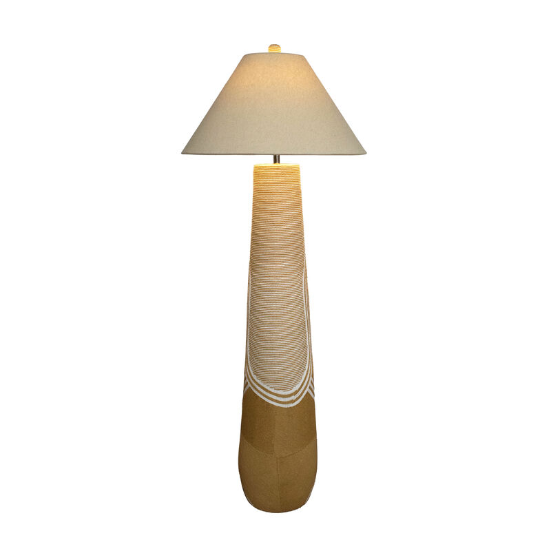 Harlee Natural Woven Floor Lamp