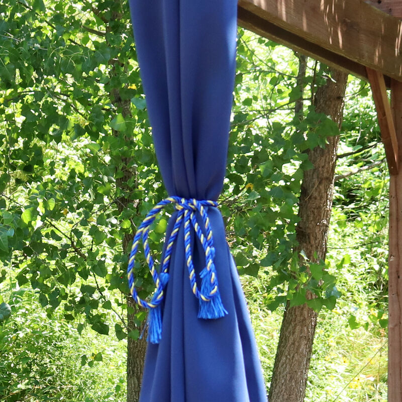 Sunnydaze Indoor/Outdoor Rope Curtain Tiebacks