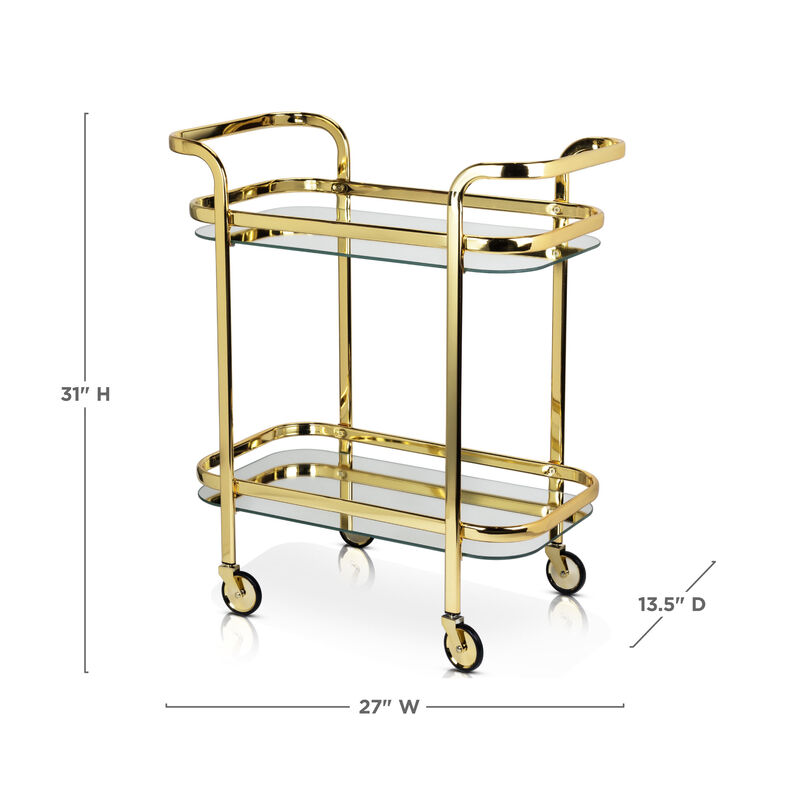 Antique Gold Bar Cart