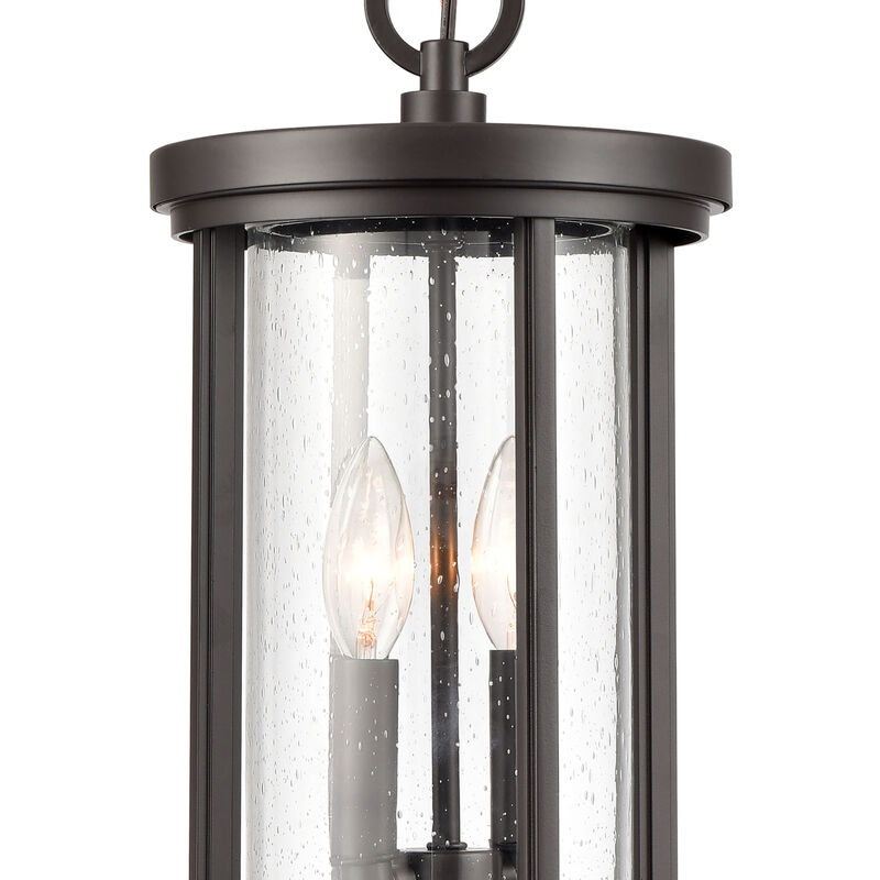 Brison 8'' Wide 2-Light Bronze Outdoor Pendant