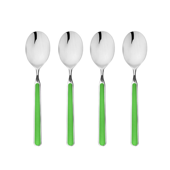 Fantasia 4-Piece American Coffee Spoon Set in Apple Green