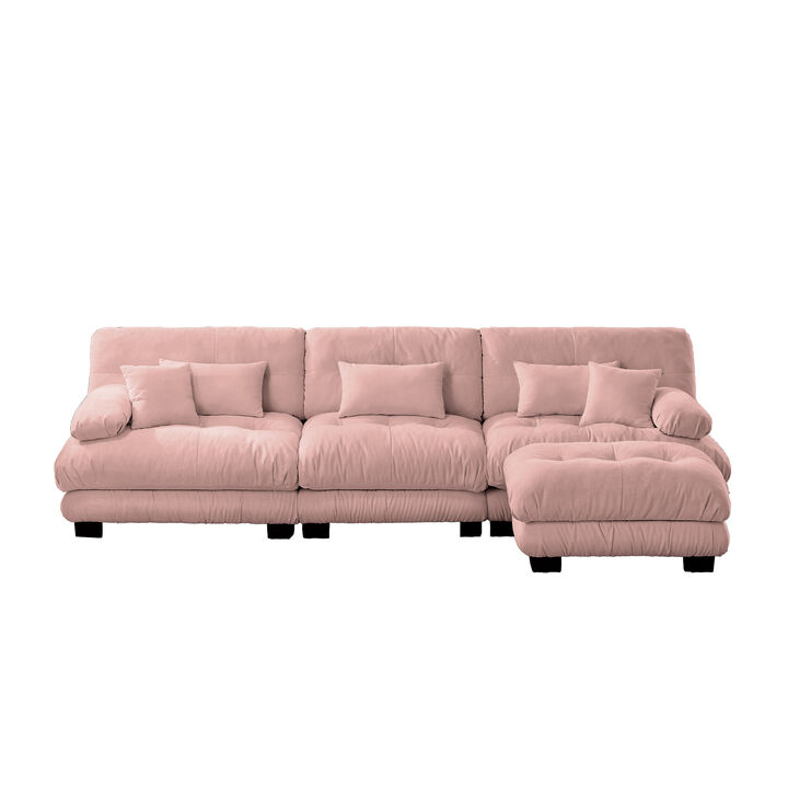 Merax Luxury Modular Sectional Sofa Couch,Oversized L Shaped Cloud Couch for Living Room