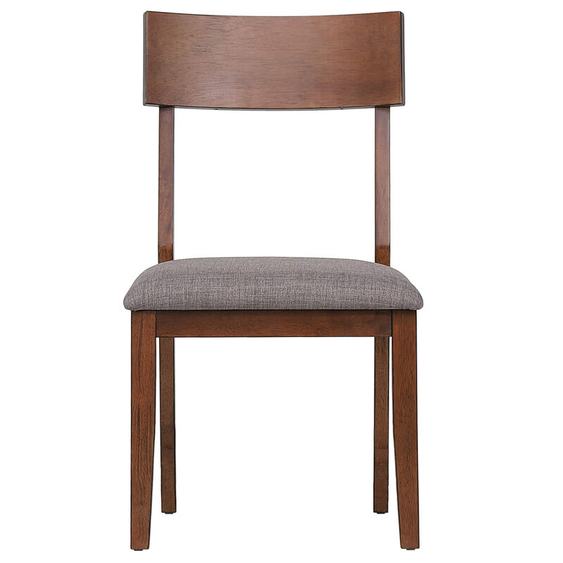Mid Century Danish Walnut Upholstered Side Chair (Set of 2)