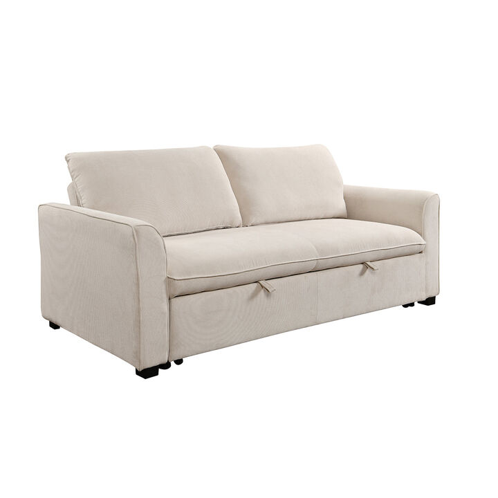 MONDAWE Mondern 3 in 1 Convertible Sleeper Sofa Bed with Reclining Backrest,Small Love Seat Lounge Sofa with Pullout Bed