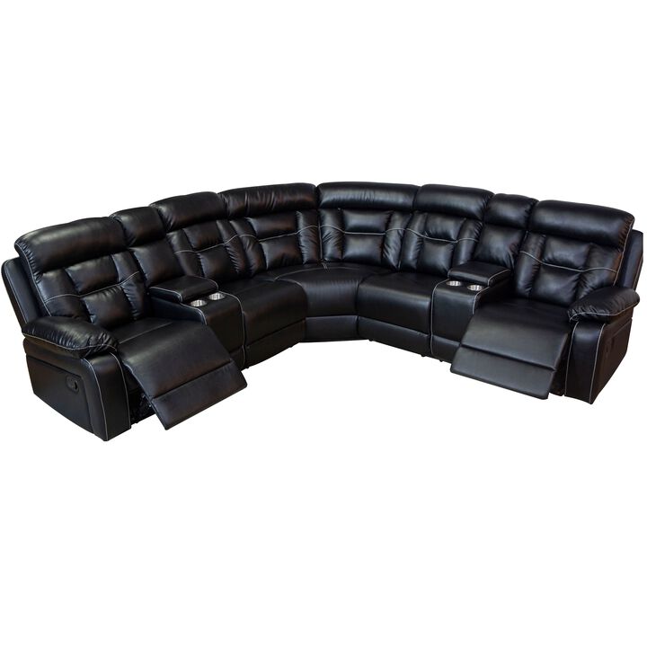 Sectional Sofa with Manual Reclining