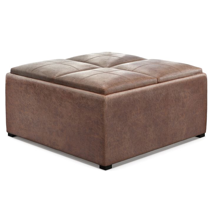 Avalon Square Coffee Table Storage Ottoman
