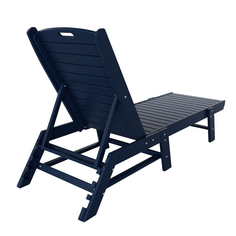 Reclining Outdoor Patio Adjustable Chaise Lounge Chair