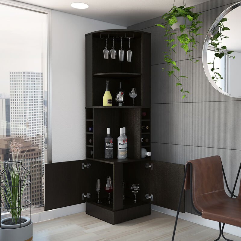 Bar Cabinet Papprika, Living Room, Black