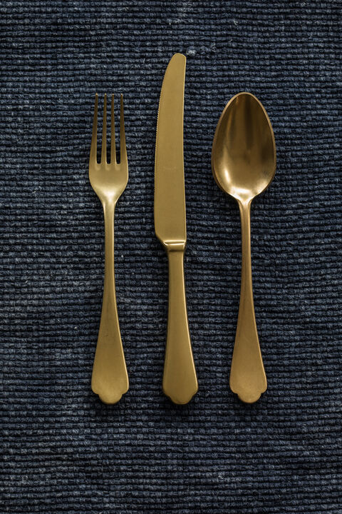 Pewter 20-Piece Flatware Set in Gold