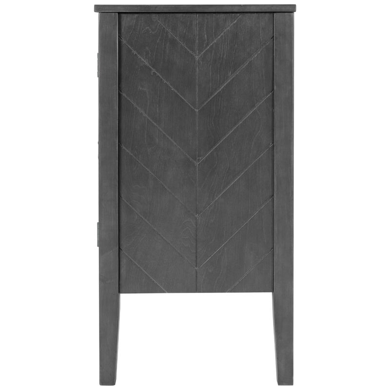 Antique Gray Accent Storage Cabinet with Adjustable Shelf