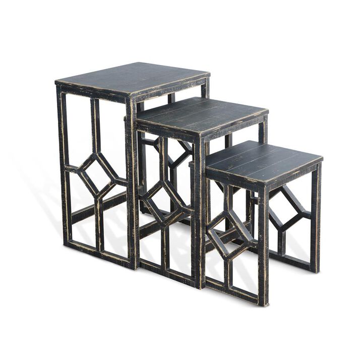 Sunny Designs Black Sand Nesting Table