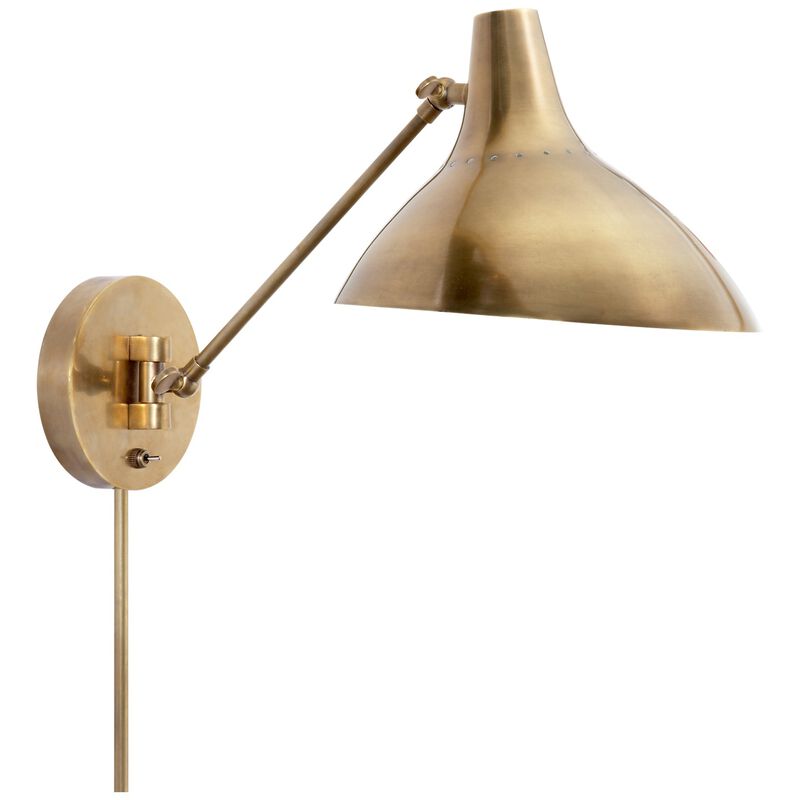 Charlton Wall Light in Hand-Rubbed Antique Brass