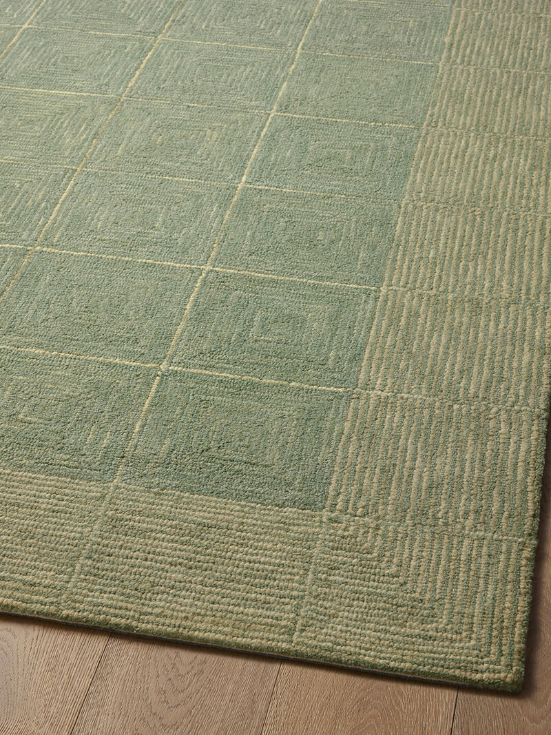 Francis FRA02 Green/Natural 18" x 18" Sample Rug