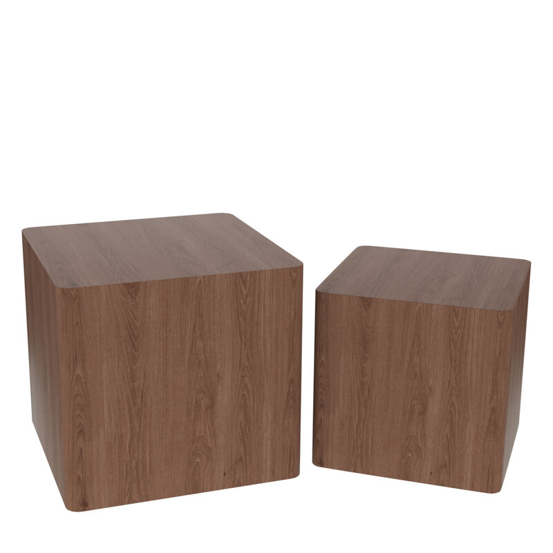 Walnut Nesting Tables Set - Living Room, Office, Bedroom