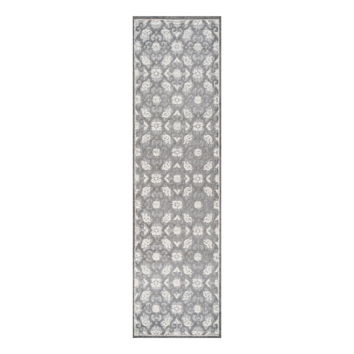 Gallia Tile Trellis High-Low Indoor/Outdoor Area Rug