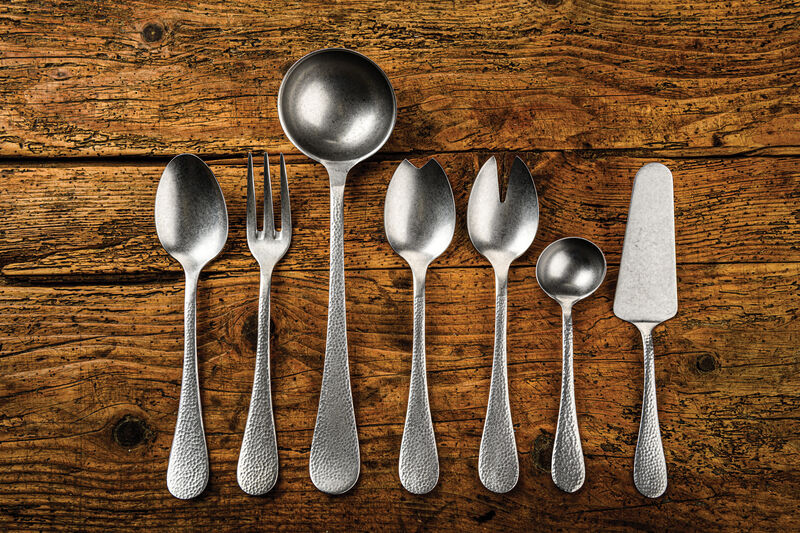 Epoque 7 Piece Serving Set in Pewter