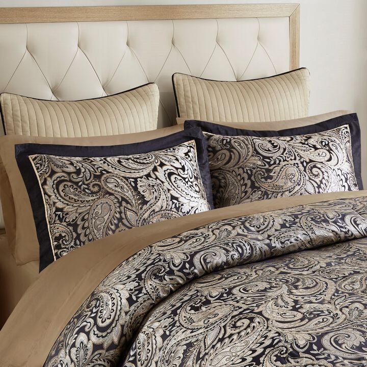 Gracie Mills Thornton Supreme Comfort: 12-Piece Comforter Ensemble with Cotton Bed Sheets