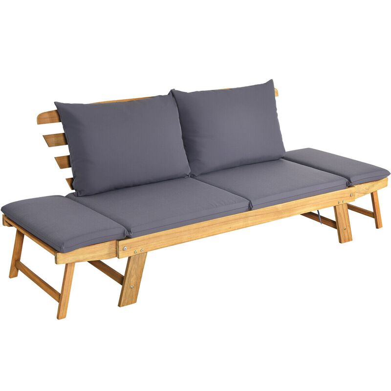 Adjustable  Patio Convertible Sofa with Thick Cushion