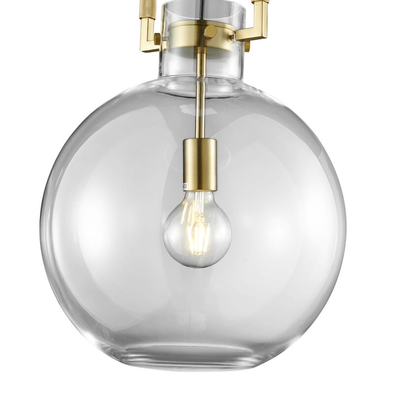 Atlas Pendant Gold Metal and Acrylic LED Light