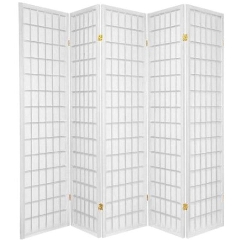 Legacy Decor 6 Panel Japanese Oriental Style Room Screen Divider Black Color