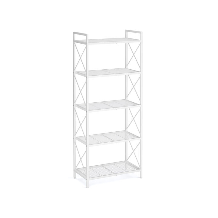 23.6" Wide Storage Rack with X Side Frames Cloud White