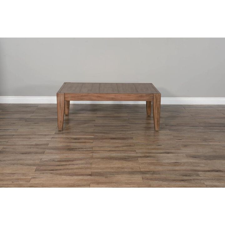 Sunny Designs Doe Valley 48 Mahogany Wood Coffee Table in Taupe Brown