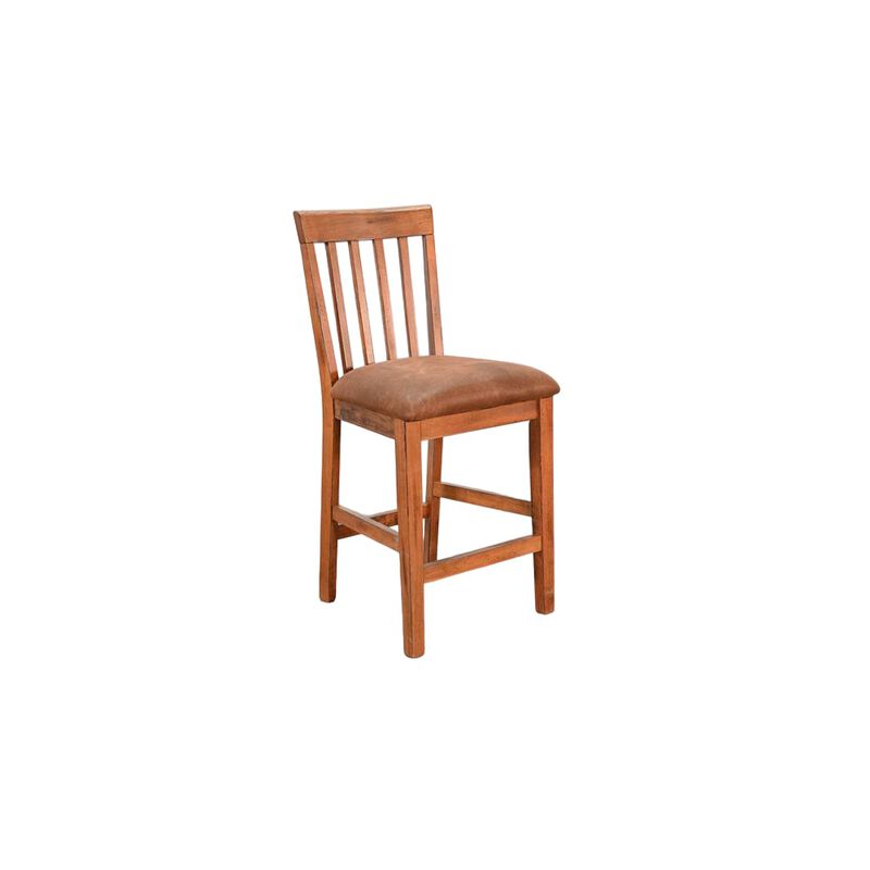 Sunny Designs Counter Sedona Slatback Barstool, Cushion Seat