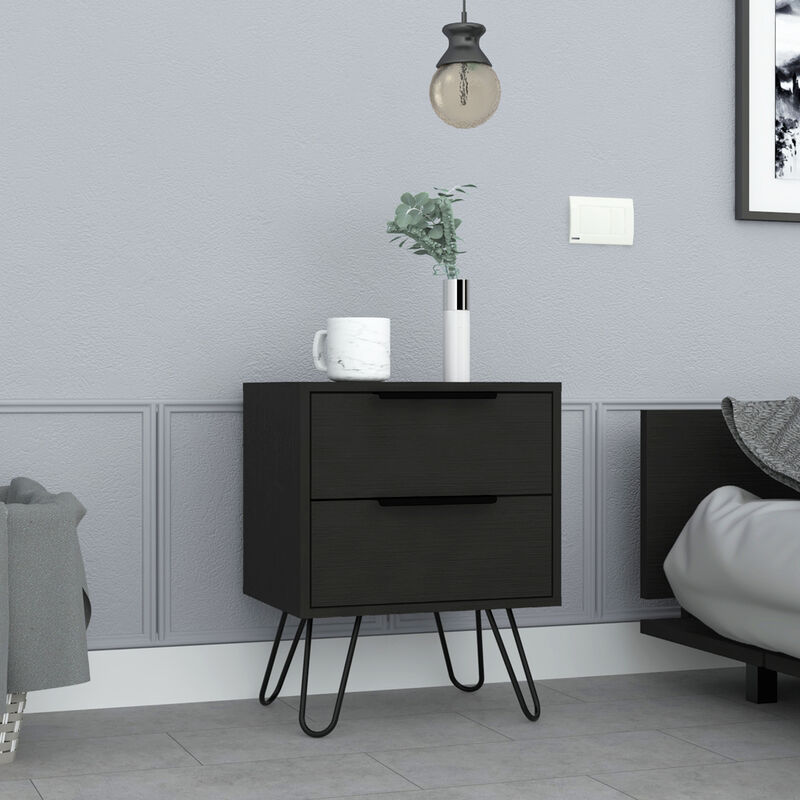 Augusta 2 Nightstand, Four Legs, Two Drawers