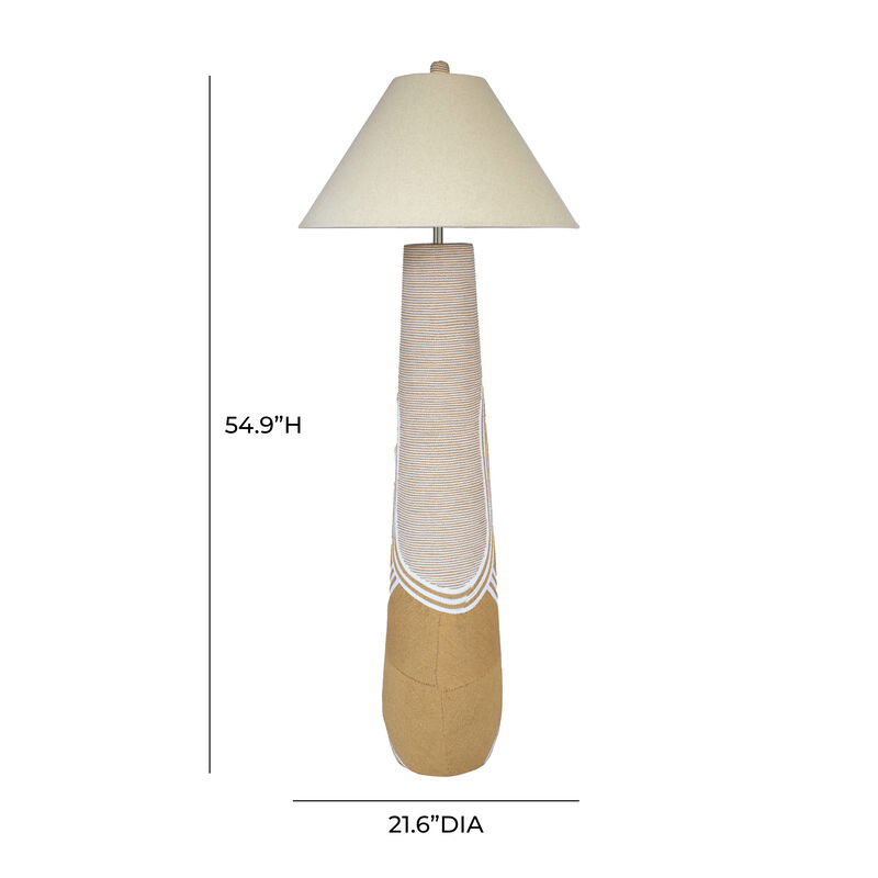 Harlee Natural Woven Floor Lamp