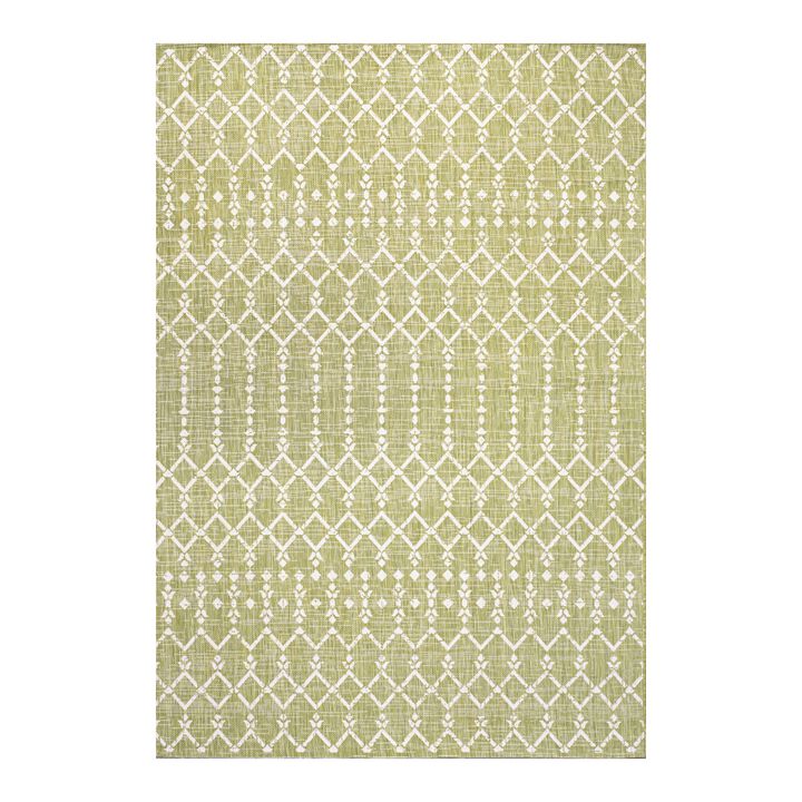 Ourika Moroccan Geometric Textured Weave Indoor/Outdoor Runner Rug