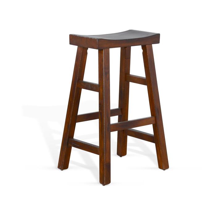 Sunny Designs Bar Saddle Seat Stool, Wood Seat