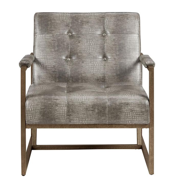 Belen Kox Grey Snakeskin Lounge Chair, Belen Kox