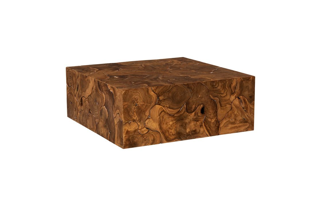 Teak Slice Square Coffee Table