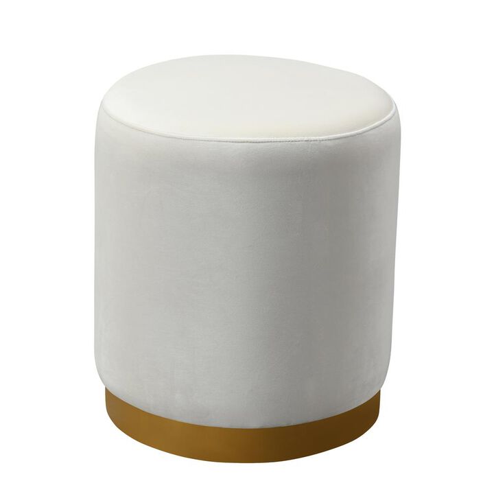 Belen Kox Luminary Cream Velvet Ottoman, Belen Kox