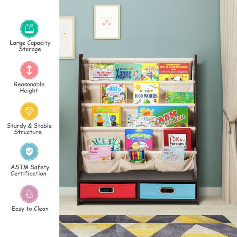 Kids Book and Toys Organizer Shelves