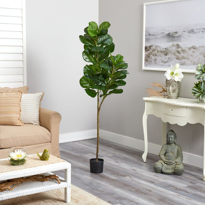 HomPlanti 5.5 Feet Fiddle Leaf Fig Artificial Tree