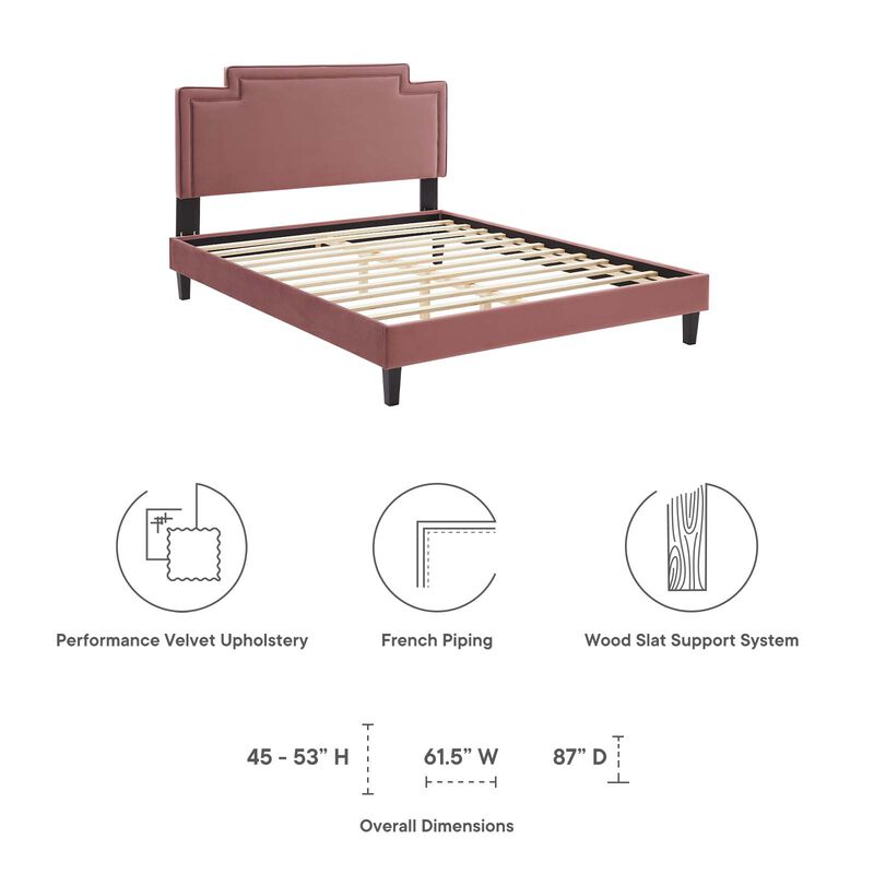 Modway - Liva Performance Velvet Queen Bed