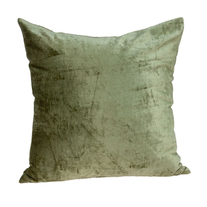 18” Olive Handloom Throw Pillow
