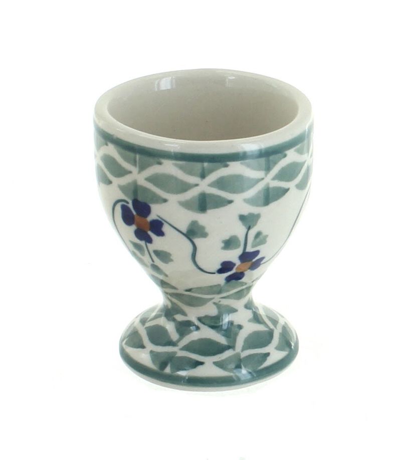 Blue Rose Polish Pottery Garden Bouquet Egg Cup