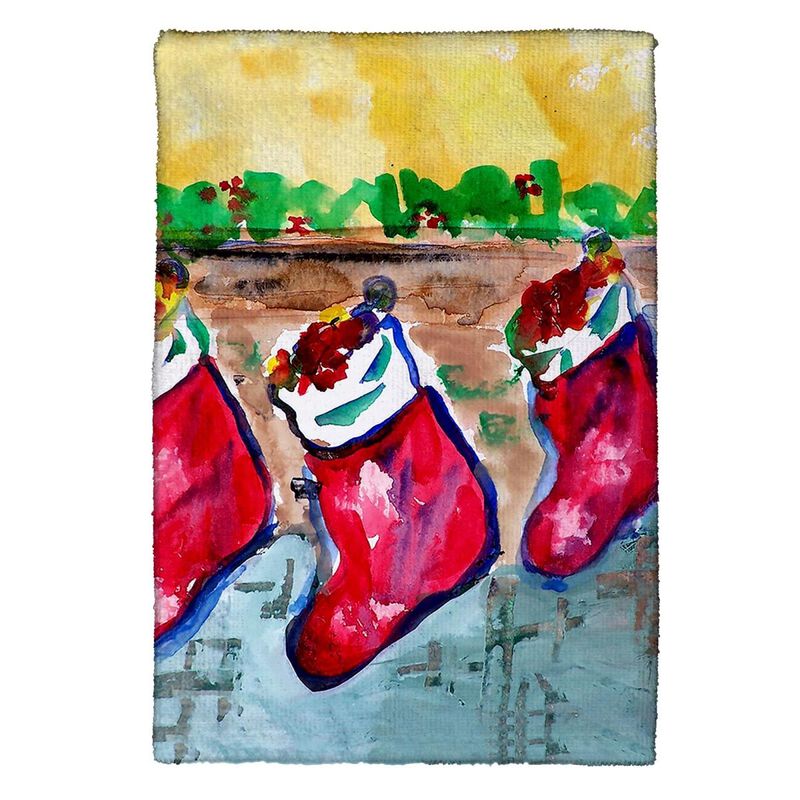 Betsy Drake  Christmas Stockings Kitchen Towel