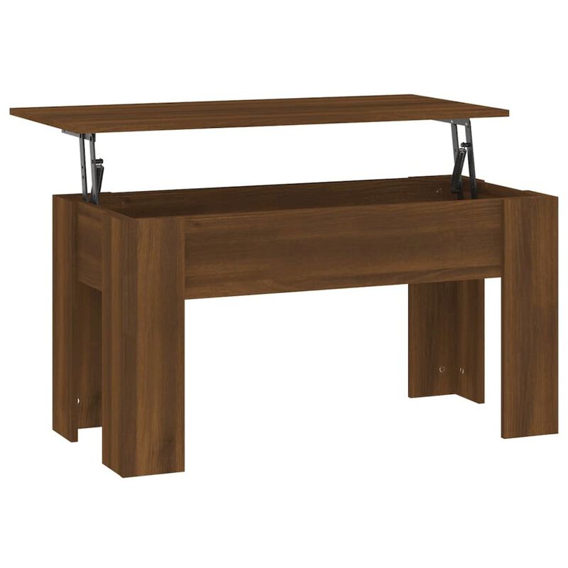 Coffee Table Brown Oak 39.8"x19.3"x20.5" Engineered Wood