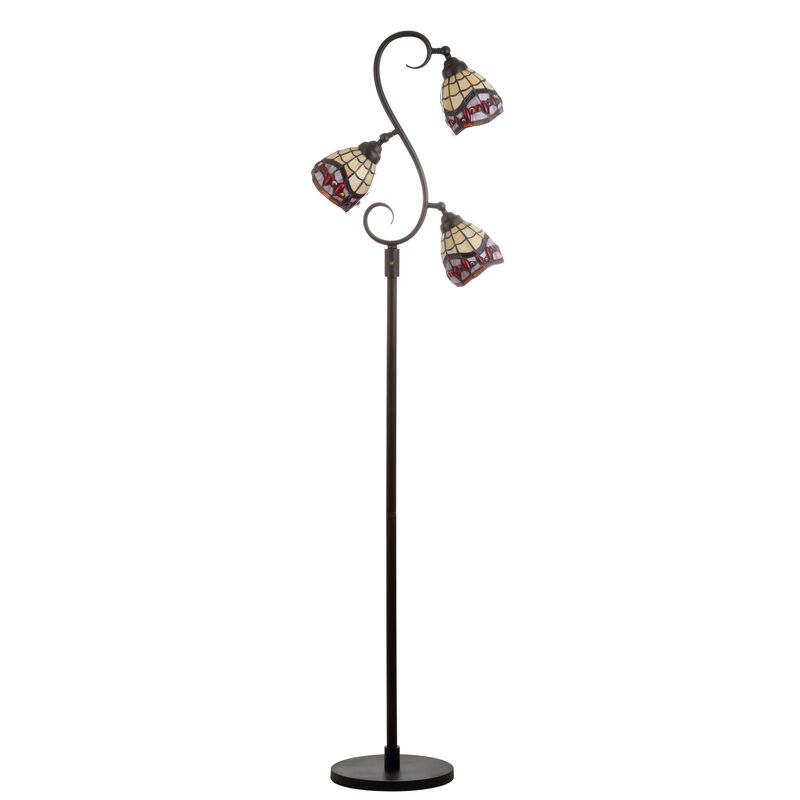 Walker Tiffany-Style 70.5" Multi-Light LED Floor Lamp, Bronze