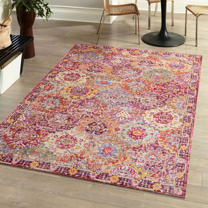 Flori Bohemian Medallion Area Rug