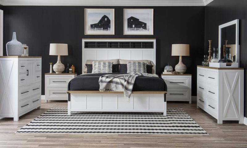 Franklin Two Tone Cal King Panel Bed