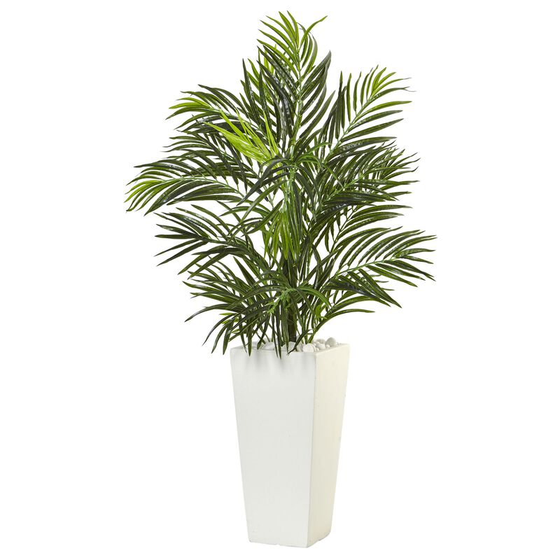 HomPlanti Areca Palm in White Square Planter