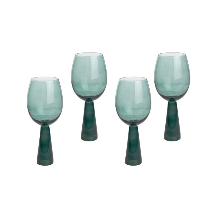 Rose White Wine Glasses - Set of 4