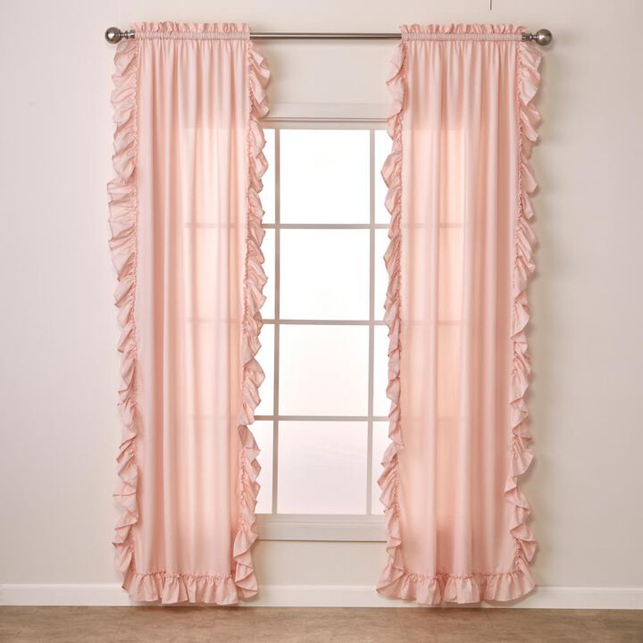 SKL Home By Saturday Knight Ltd Sarah Window Curtain Panel Pair - 2-Pack - 82X84", Blush