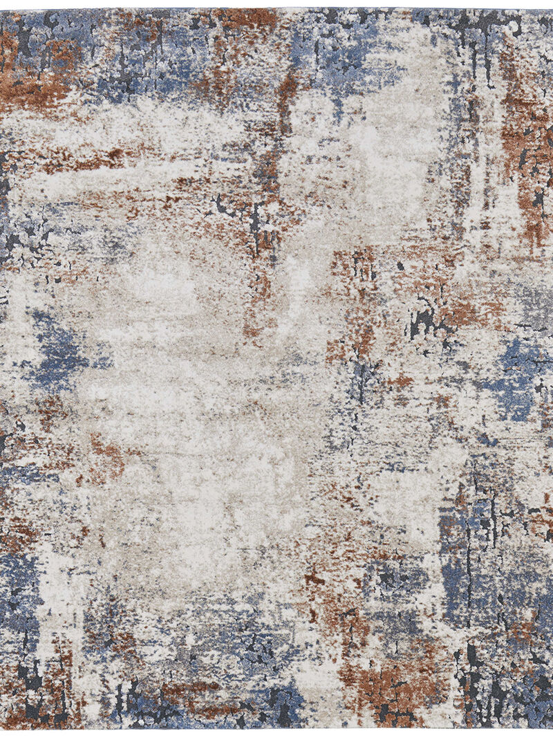 Gilmore 39MNF 5'3" x 8' Ivory/Blue/Taupe Rug