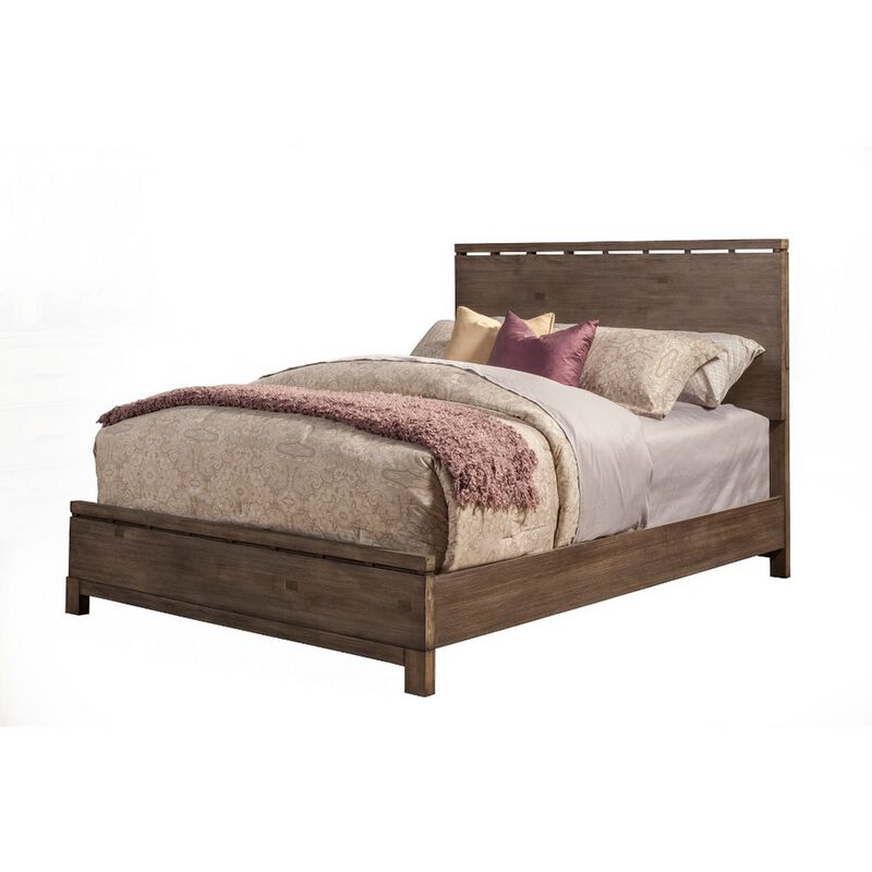 Sydney Queen Panel Bed, Weathered Grey